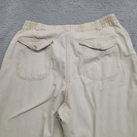 L.L.Bean Pants Womens 16 Tan Vintage Flannel Lined Pathfinder Straight Pockets - Picture 6 of 12